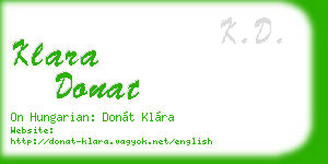 klara donat business card