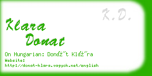 klara donat business card